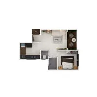 Bhosale Galaxy Charholi 1 BHK Floor Plan Image